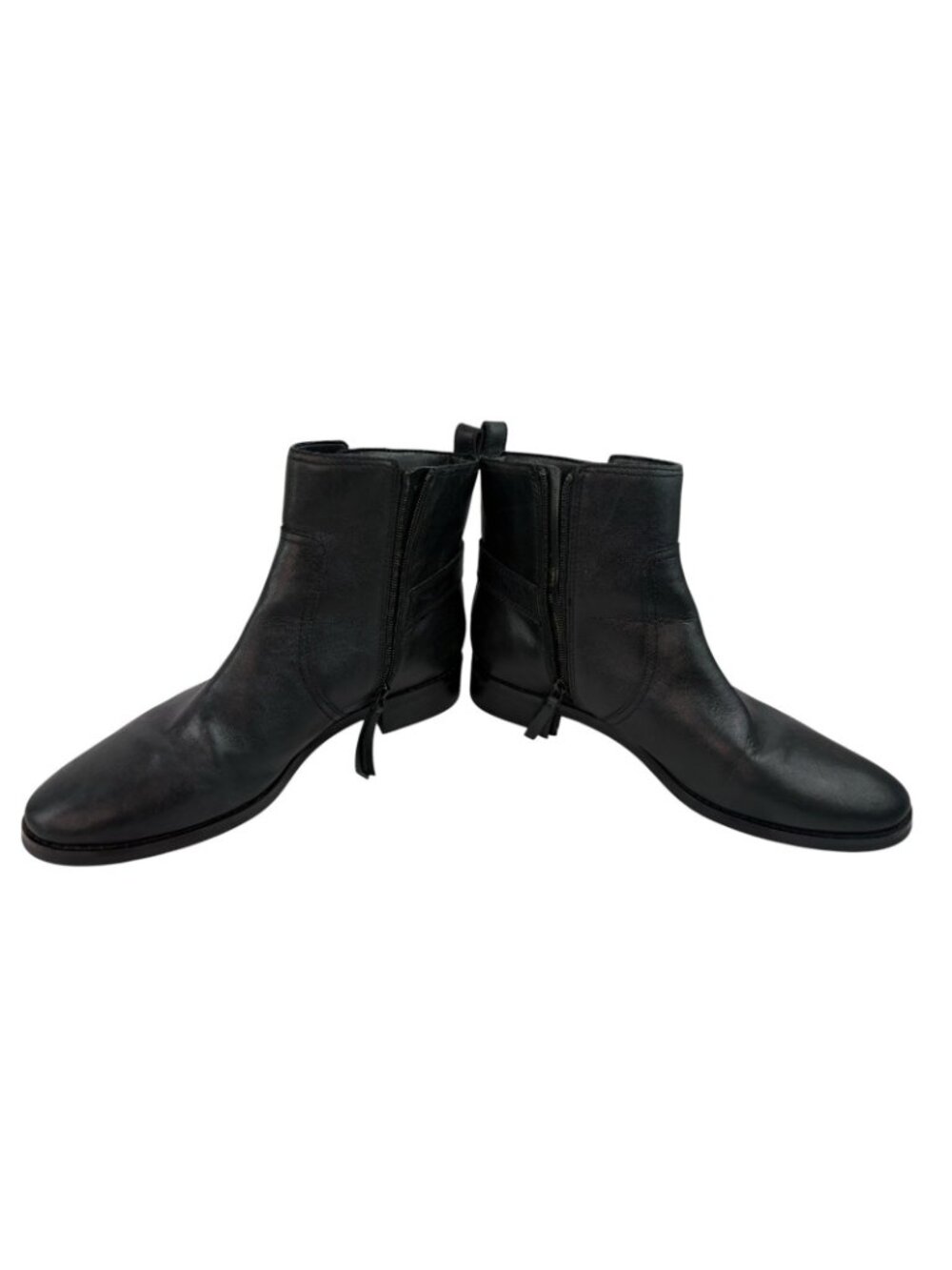 *27 Edit Naturalizer Karleen Bootie Womens 11M Black Leather Moto Side Zip Ankle - Picture 10 of 14